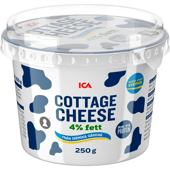 Cottage cheese Naturell 4% 250g ICA.