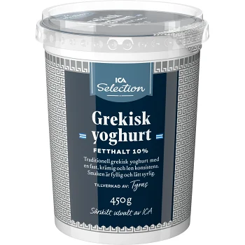 Grekisk Yoghurt 10% 450g ICA Selection.