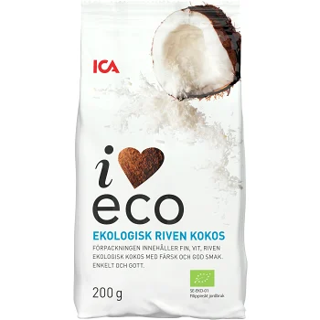 Kokos riven Ekologisk 200g ICA I Love Eco.