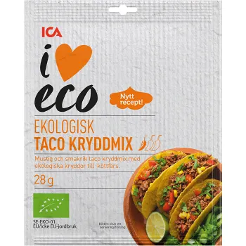 Taco Kryddmix Ekologisk 28g ICA I love eco.