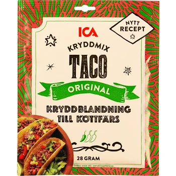 Kryddmix Taco mild 28g ICA.