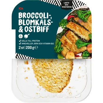 Broccoli &amp; Blomkålsbiffar med ost 200g ICA.