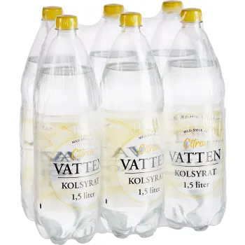 Vatten Kolsyrad Citron 6-p 150cl ÅP.