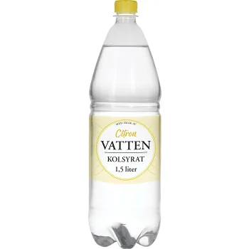 Vatten Kolsyrad Citron 1,5l Vatten.