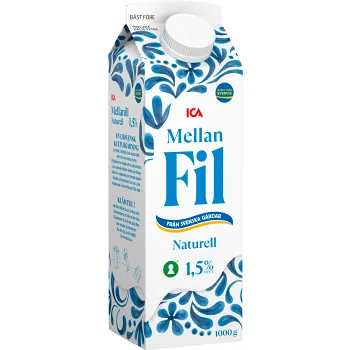 Mellanfil Naturell 1,5% 1000g ICA.
