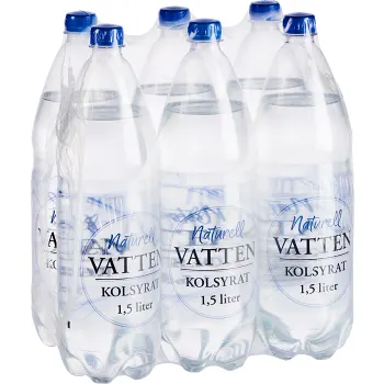 Vatten Kolsyrad Naturell 1,5l 6-p No logo.
