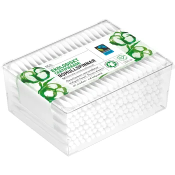 Bomullspinnar Ekologiska 200-p ICA Hjärtat EKO.