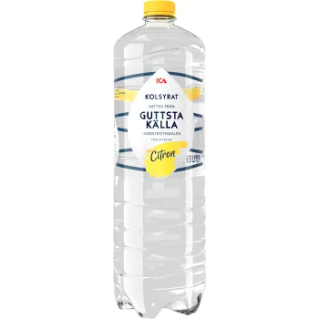 Vatten Kolsyrad Citron 1,5l ICA.