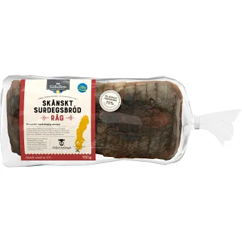 Skånskt Surdegsbröd Råg 750g ICA.
