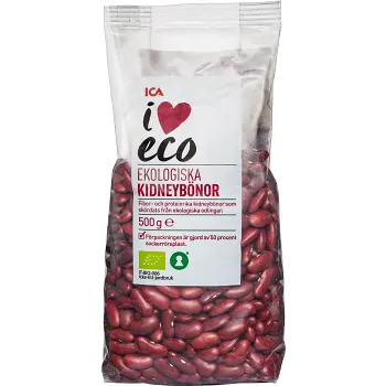 Röda Kidneybönor Torra Ekologiska 500g ICA.