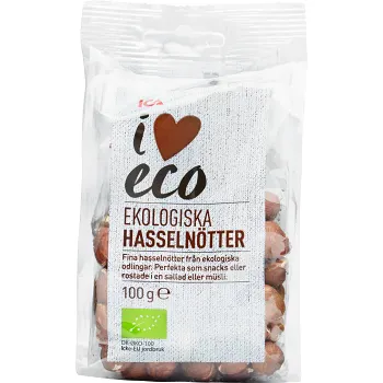 Hasselnötter naturel 100g ICA I love eco.