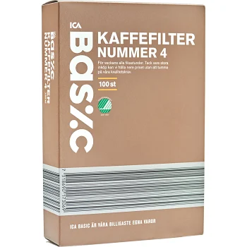 Kaffefilter nr 4 100-p ICA Basic.