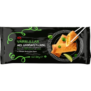 Vårrullar Grönsaksfyllning Fryst 600g ICA.