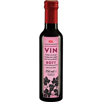 Matlagningsvin Rött 250ml ICA.