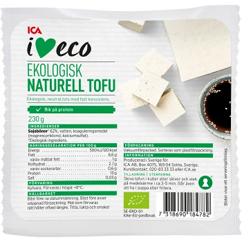 Tofu naturell Ekologisk 230g ICA i love eco.