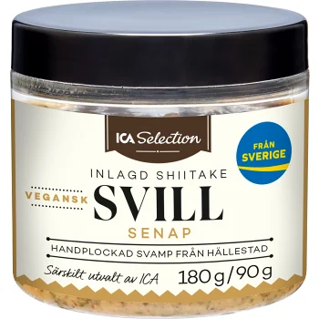 Svill inlagd shiitake &amp; senap vegansk 180g ICA Selection.