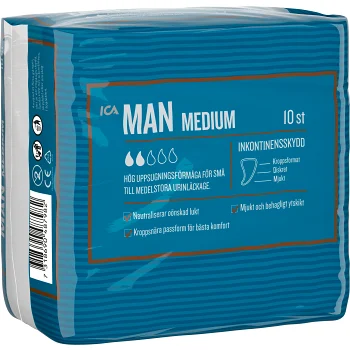 Inkontinensskydd Man Medium 10-p ICA.