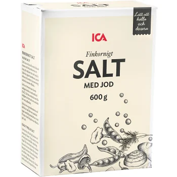 Salt Finkornigt med Jod 600g ICA.