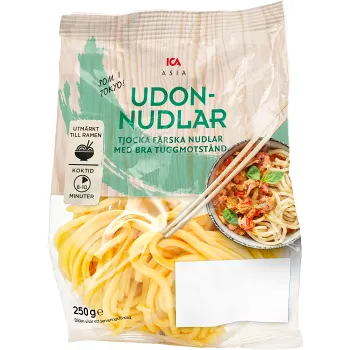 Udonnudlar Färska 250g ICA Asia.