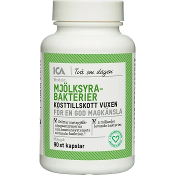 Mjölksyrabakterier Vuxen 90-p ICA Hjärtat.