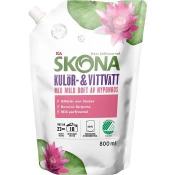 Tvättmedel Nyponros 800ml ICA Skona.
