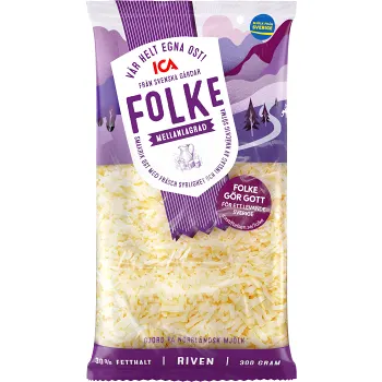 Riven ost Folke 300g ICA.