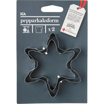 Pepparkaksform Snöstjärna 2 set ICA.
