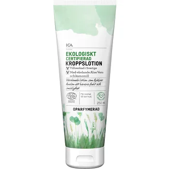 Kroppslotion Oparfymerad 250ml ICA Hjärtat EKO.
