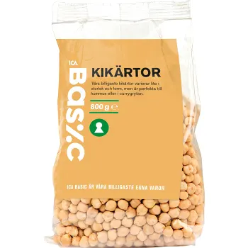 Kikärtor 800g ICA Basic.