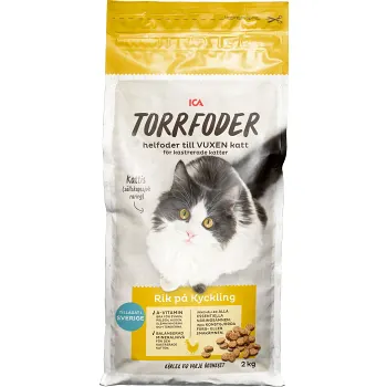 Torrfoder Kyckling Kastrerad Katt 2kg ICA.