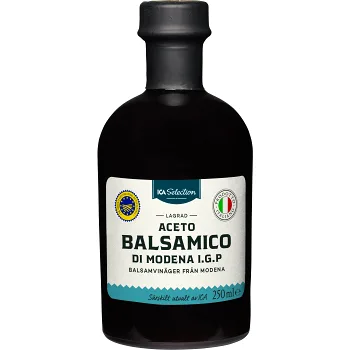 Balsamvinäger 60% druvmust 250 ml ICA Selection.
