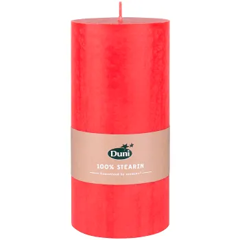 Blockljus Simply Stearin Röd 7x15cm Duni.