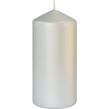 Blockljus Silver Matt 7x15cm Duni.