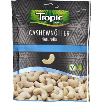 Cashewnötter Naturella 170g Tropic Snacks.