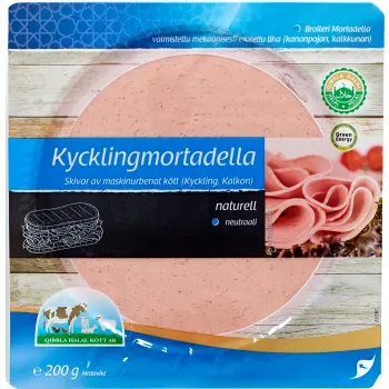 Kycklingmortadella 150g Qibbla Halal.