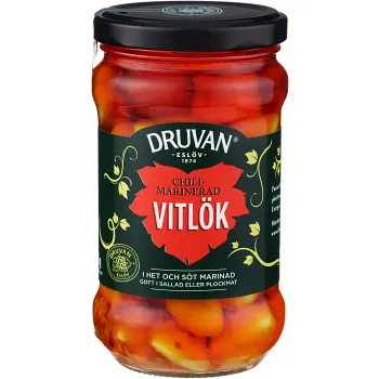 Marinerad Vitlök Söt chili 250g Druvan.