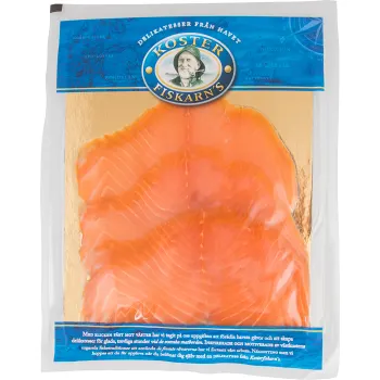 Kallrökt lax skivad 100g Kosterfiskarn.