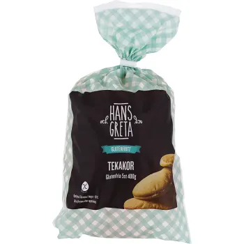 Tekakor Glutenfri Fryst 400g Hans &amp; Greta.