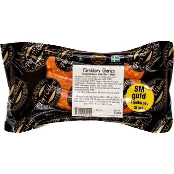 Färskkorv Chorizo 3-pack 260g Per i Viken Chark.