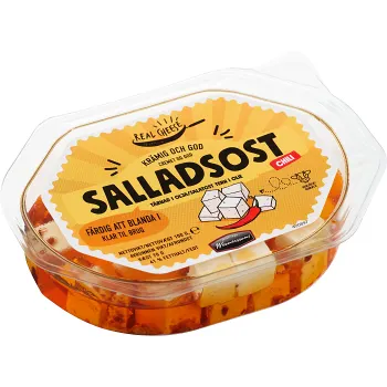 Salladsost Tärnad I Olja Chili 100g Wernerssons.