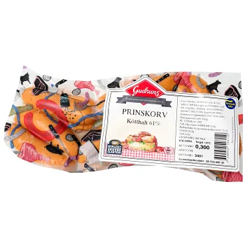 Prinskorv Alspånsrökt 300g Gudruns.