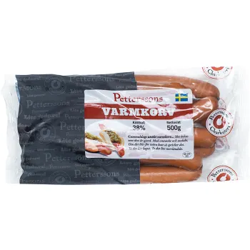 Varmkorv 500g Petterssons Charkuteri.