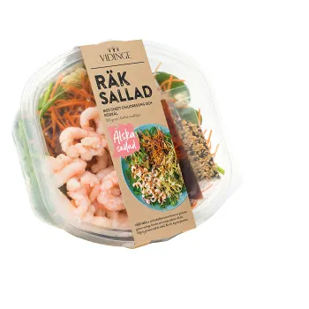 Räksallad Sweet Chilidressing och Rödkål 370g Vidinge.
