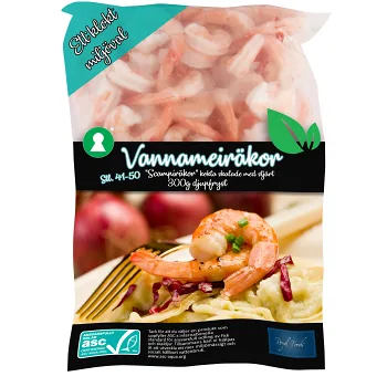 Vannameiräkor Kokta Fryst 300g Royal Foods.