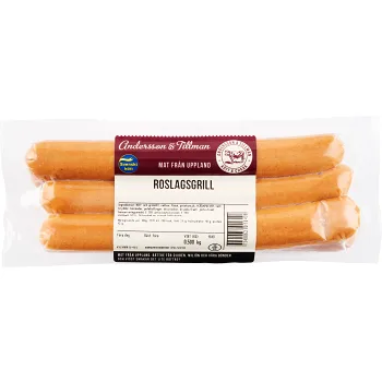 Korv Roslagsgrill 500g Andersson &amp; Tillman.