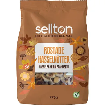 Hasselnötter Rostad 225g Sellton.