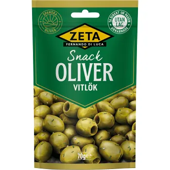 Oliver Snack Vitlök 70g Zeta.
