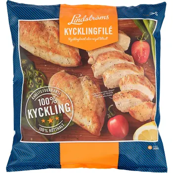 Kycklingfilé 100% 1,8kg Lindströms.