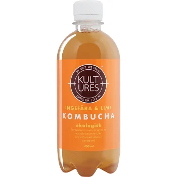 Kombucha Ingefära &amp; Lime Eko 400ml Superfruit.