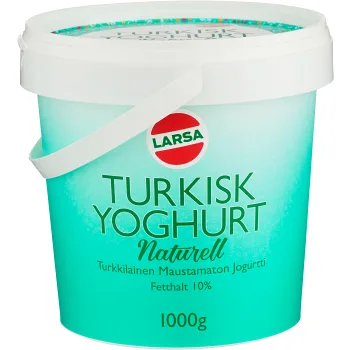Yoghurt Turkisk Naturell 1000g Larsa Foods.